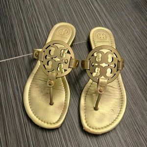Tory Burch Miller Sandal in gold 7.5